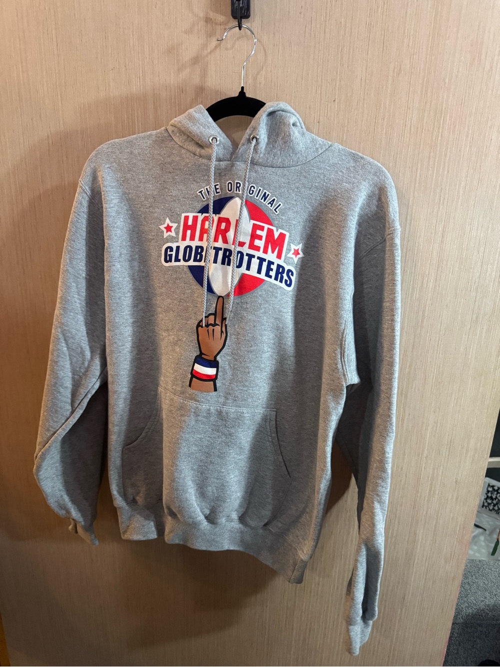 Men’s Champion Grey Harlem Globetrotters Pullover Hoodie Size Small
